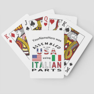 Jeu De Cartes Pièces USA italiennes personnalisées