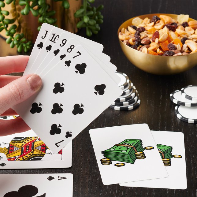 Jeu De Cartes Pile d'argent avec pièces de monnaie (Créateur téléchargé)