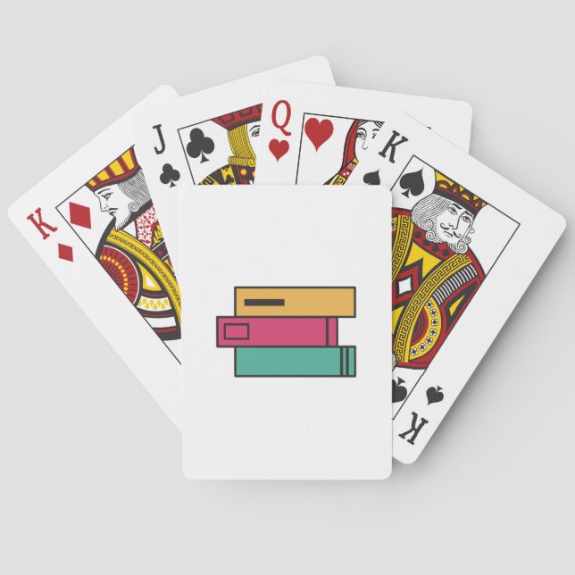 Jeu De Cartes pile de livres (dos)