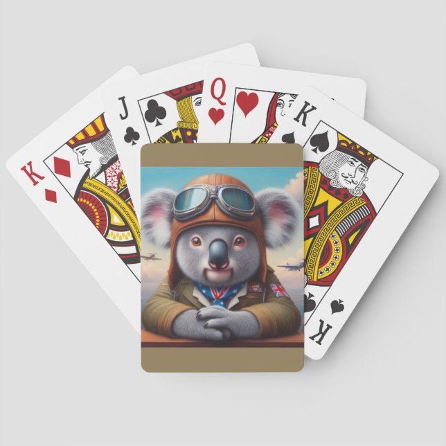 Jeu De Cartes Pilote d'avion Koala (dos)
