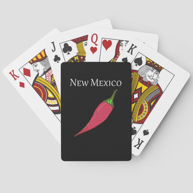 Jeu De Cartes Piments chauds Nouveau-Mexique (dos)