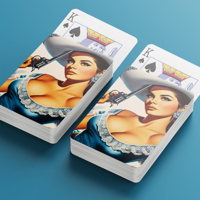 Jeu De Cartes Pin-up rétro Far West (Créateur téléchargé)