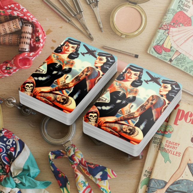 Jeu De Cartes Pin-up tatouée Old School (Créateur téléchargé)