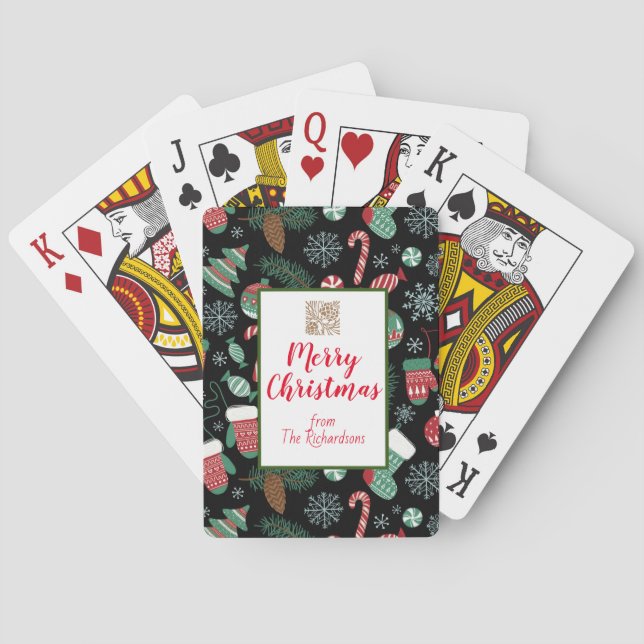 Jeu De Cartes Pinecones personnalisées, Sucres de canne Mittens  (dos)