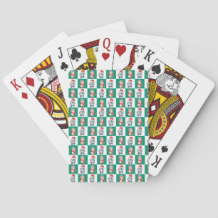 Jeu De Cartes Pingin Père Noël aquarelle Joyeux motif de Noël