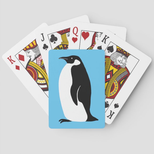 Jeu De Cartes Pingouin Aqua noir blanc (dos)