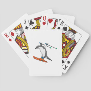 Jeu De Cartes Pingouin comme Saut à ski avec Ski
