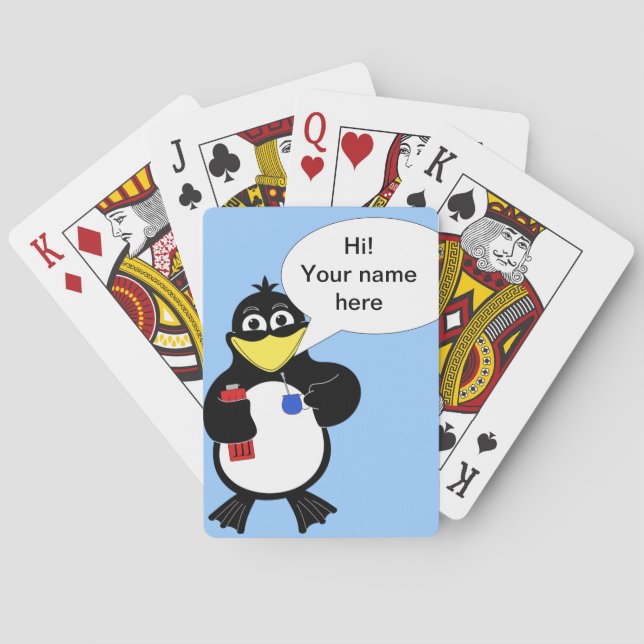 Jeu De Cartes Pingouin de dessin (dos)
