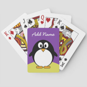 Jeu De Cartes Pingouin en carton mignon aux couleurs vives