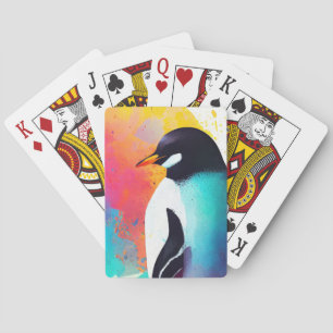 Jeu De Cartes Pingouin Nature sauvage Animal Couleur Art Peintur