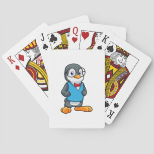 Jeu De Cartes Pingouin Nerd avec lunettes