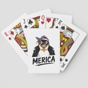 Jeu De Cartes Pingouin Résiste À La Manifestation Contre Les Pin