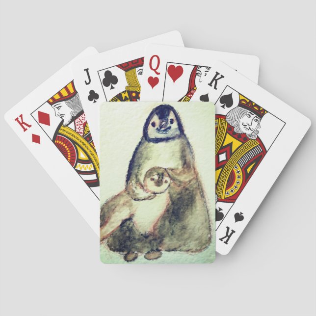 Jeu De Cartes Pingouins Bicycle® Poker Jouer aux cartes (dos)