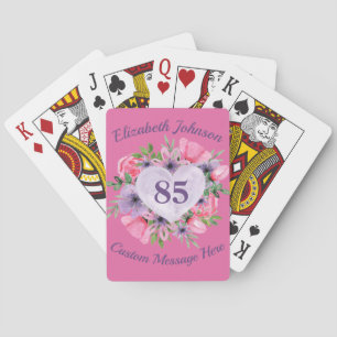 Jeu De Cartes Pink 85e anniversaire de jouer des cartes pour fem