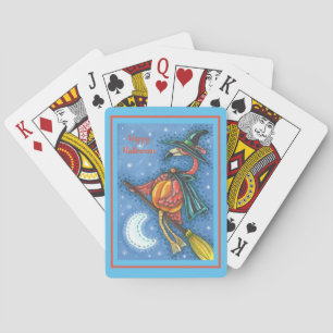 JEU DE CARTES PINK FLAMANT ROSE WITCH, VOL AU-DESSUS DE LA LUNE