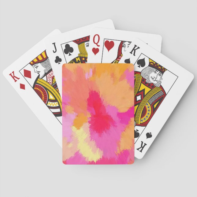 Jeu De Cartes Pink, orange et jaune watercolors (dos)