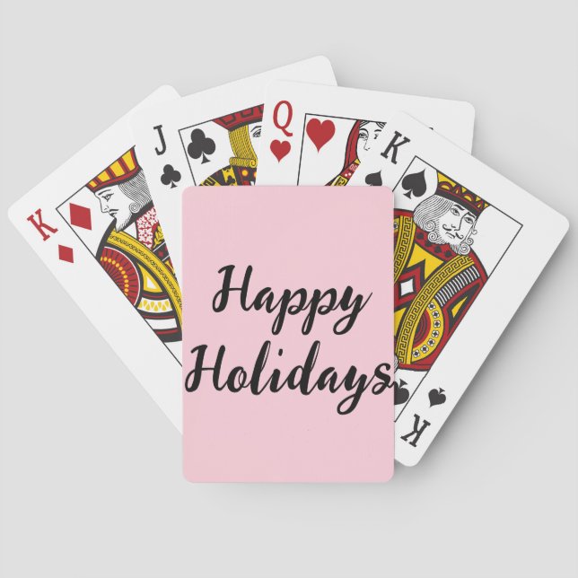 Jeu De Cartes Pink pastel joyaux vacances Noël stylet simple (dos)