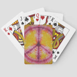 Jeu De Cartes Pink Peace Sign Tie Dye Vélo Jouer aux cartes