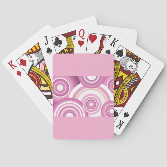 Jeu De Cartes Pink Retro Circles Pattern (dos)