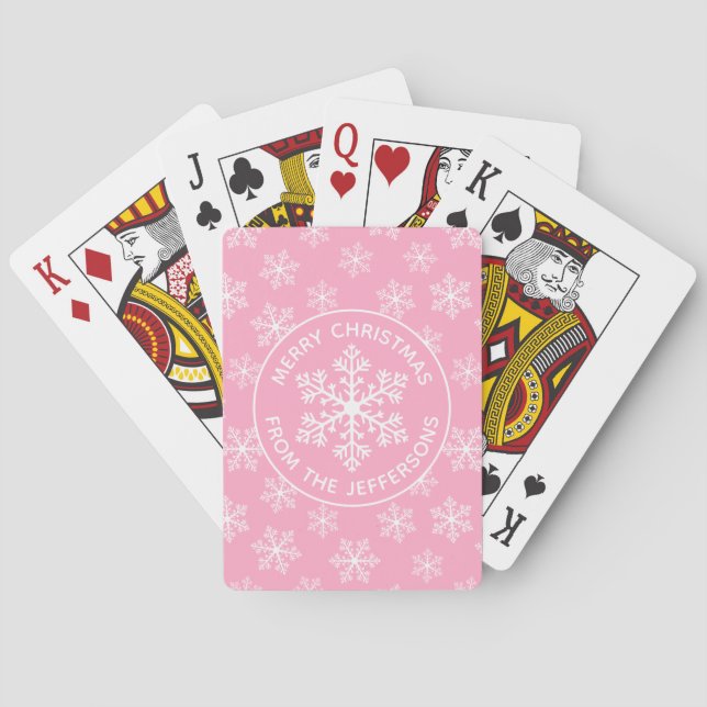 Jeu De Cartes Pink Snowflake Jouer des cartes (dos)