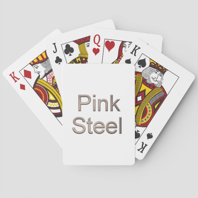 Jeu De Cartes Pink Steel white Poker jouer aux cartes (dos)