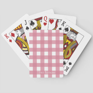 Jeu De Cartes Pink White En vichy Vérifier Plat