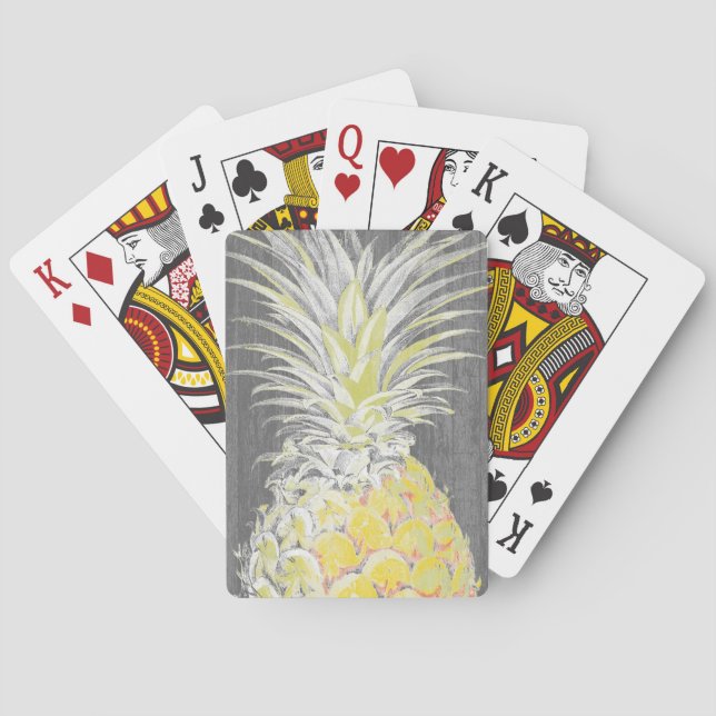 Jeu De Cartes Pinneapple jaune tropical (dos)