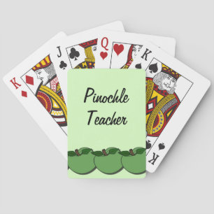 Jeu De Cartes Pinochle Enseignant Green Apples Bicycle Card Deck