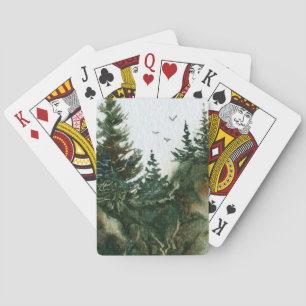 Jeu De Cartes Pins sur une face rocheuse