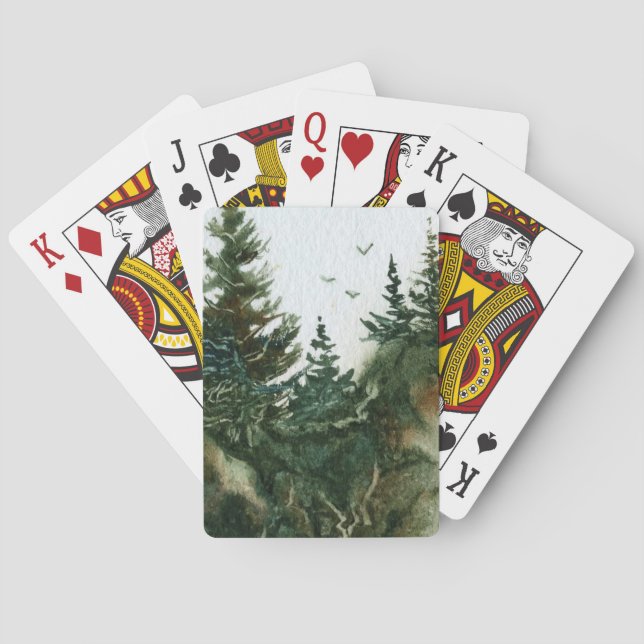 Jeu De Cartes Pins sur une face rocheuse (dos)