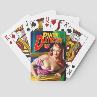 Jeu De Cartes Pinup Inspecteur Pulp Noir Lecture Cartes