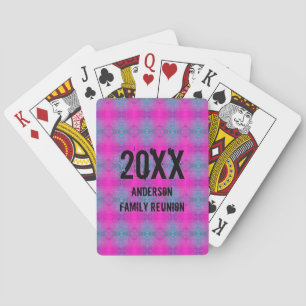 Jeu De Cartes Pique-nique annuel Neon Tie Dye Réunion familiale