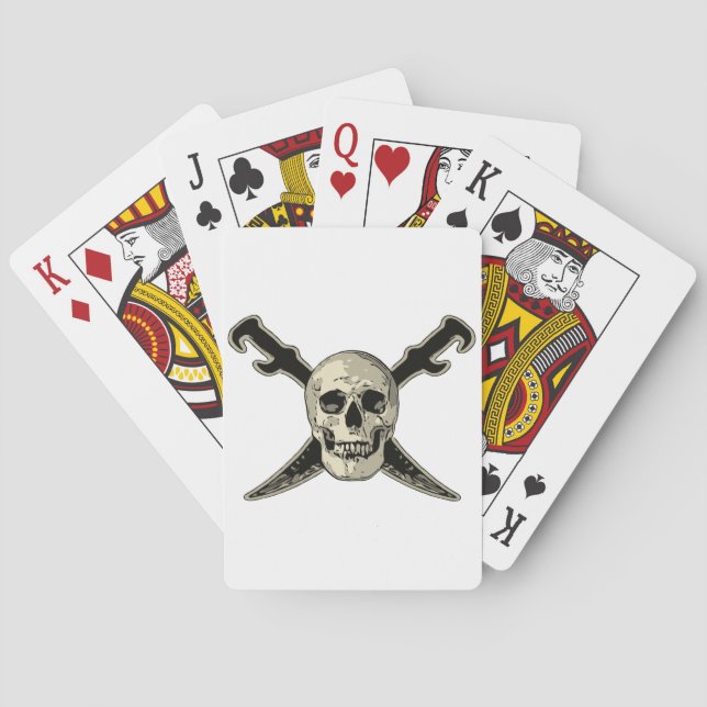 Jeu De Cartes Pirate (Crâne) - Cartes de lecture, Index standard (dos)