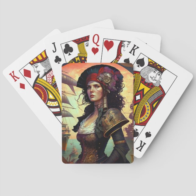 Jeu De Cartes Pirate Woman Imaginaire Art (dos)