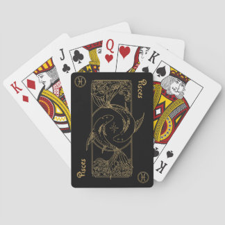 Jeu De Cartes Pisces Zodiac Gold et Black Design