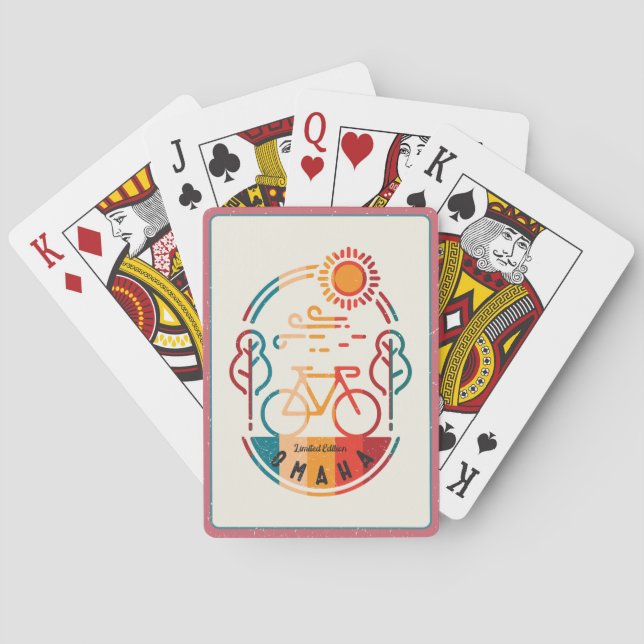 Jeu De Cartes Piste cyclable Retro Omaha (dos)
