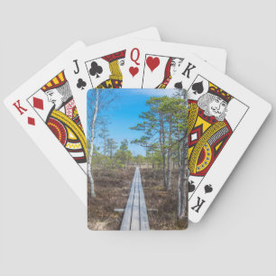 Jeu De Cartes Piste en bois au-dessus du marais
