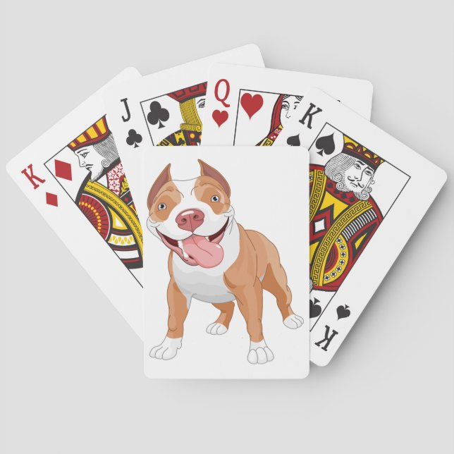 Jeu De Cartes Pit Bull Sourire Heureux (dos)