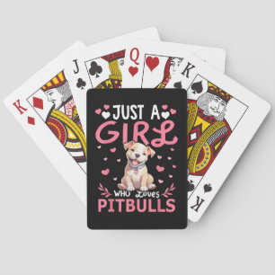 Jeu De Cartes Pitbull Chien Filles Femmes Juste Une Fille Qui Ai