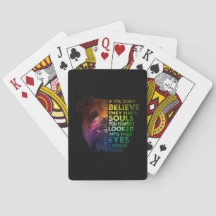 Jeu De Cartes Pitbull les regarda dans les yeux assez longtemps 