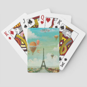Jeu De Cartes PixDezines ballons vintages/eiffel/paris