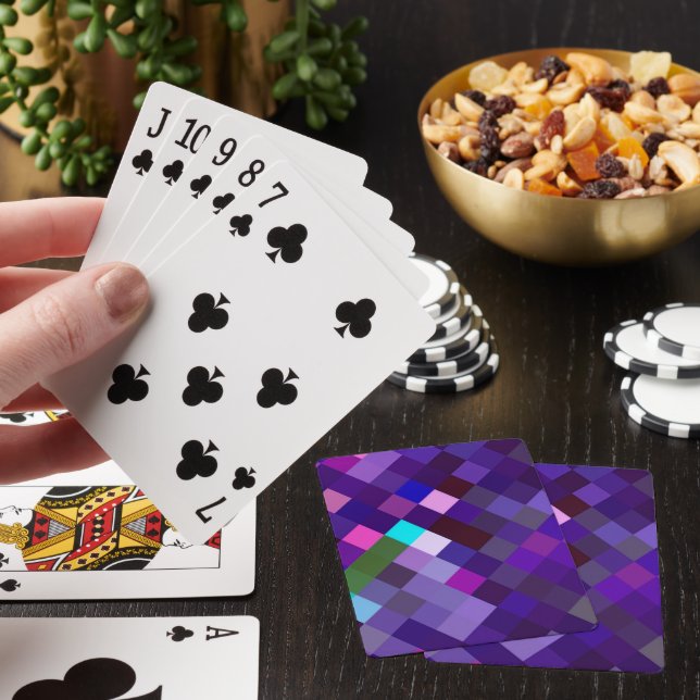 Jeu De Cartes Pixelated Pattern - Purple (In Situ)
