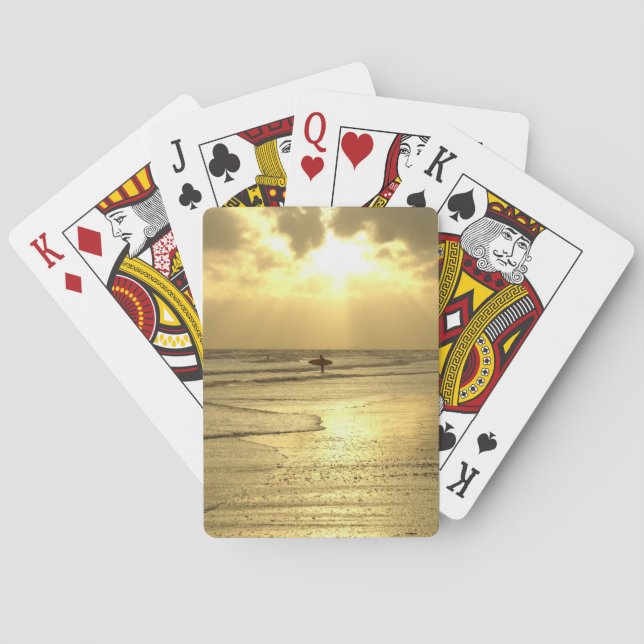 Jeu De Cartes Plage au coucher du soleil (dos)