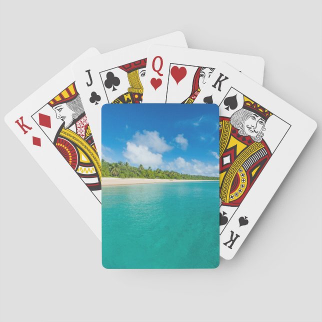 Jeu De Cartes Plage bordée de palmiers, Tonga (dos)