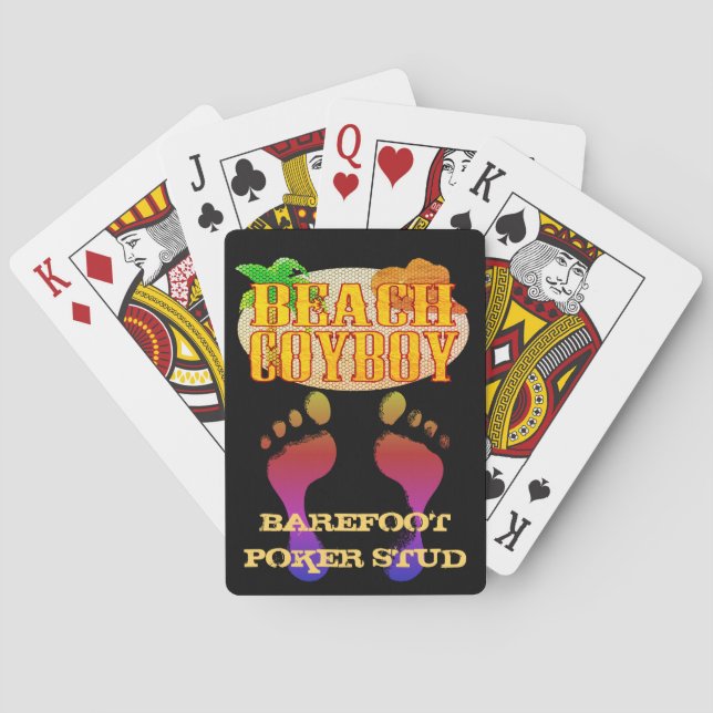 Jeu De Cartes Plage Cowboy Nightime Barefoot Poker Stud (dos)