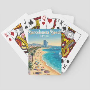 Jeu De Cartes Plage de Barceloneta Espagne