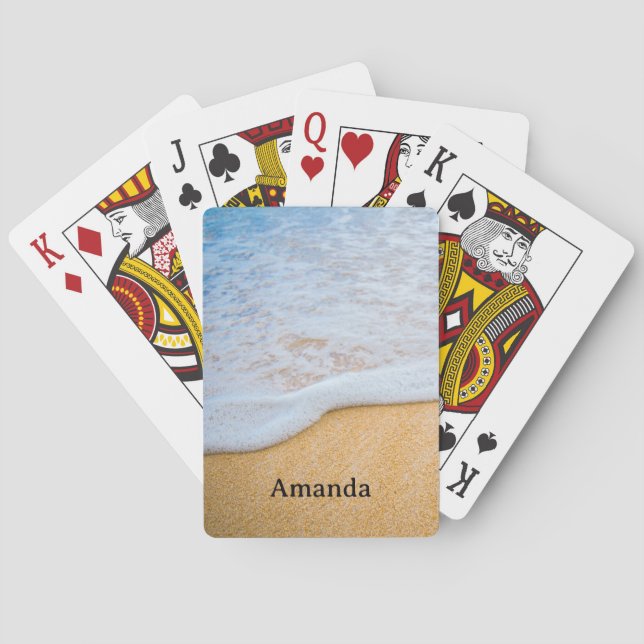 Jeu De Cartes Plage de sable avec Surf en mousse (dos)
