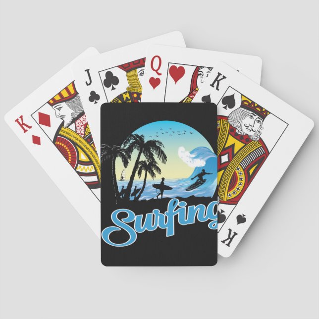 Jeu De Cartes Plage de surf (dos)