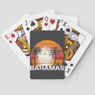 Jeu De Cartes Plage d'été des palmiers Vintages des Bahamas