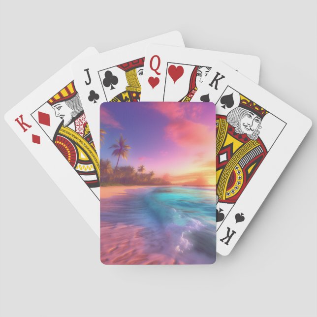 Jeu De Cartes Plage Dreamy colorée (dos)